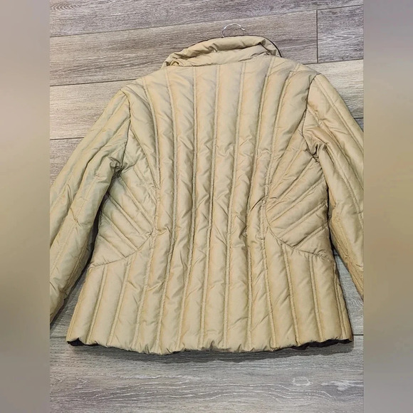 Michael Kors reversible puffer collard beige and brown womens jacket - Picture 4 of 15
